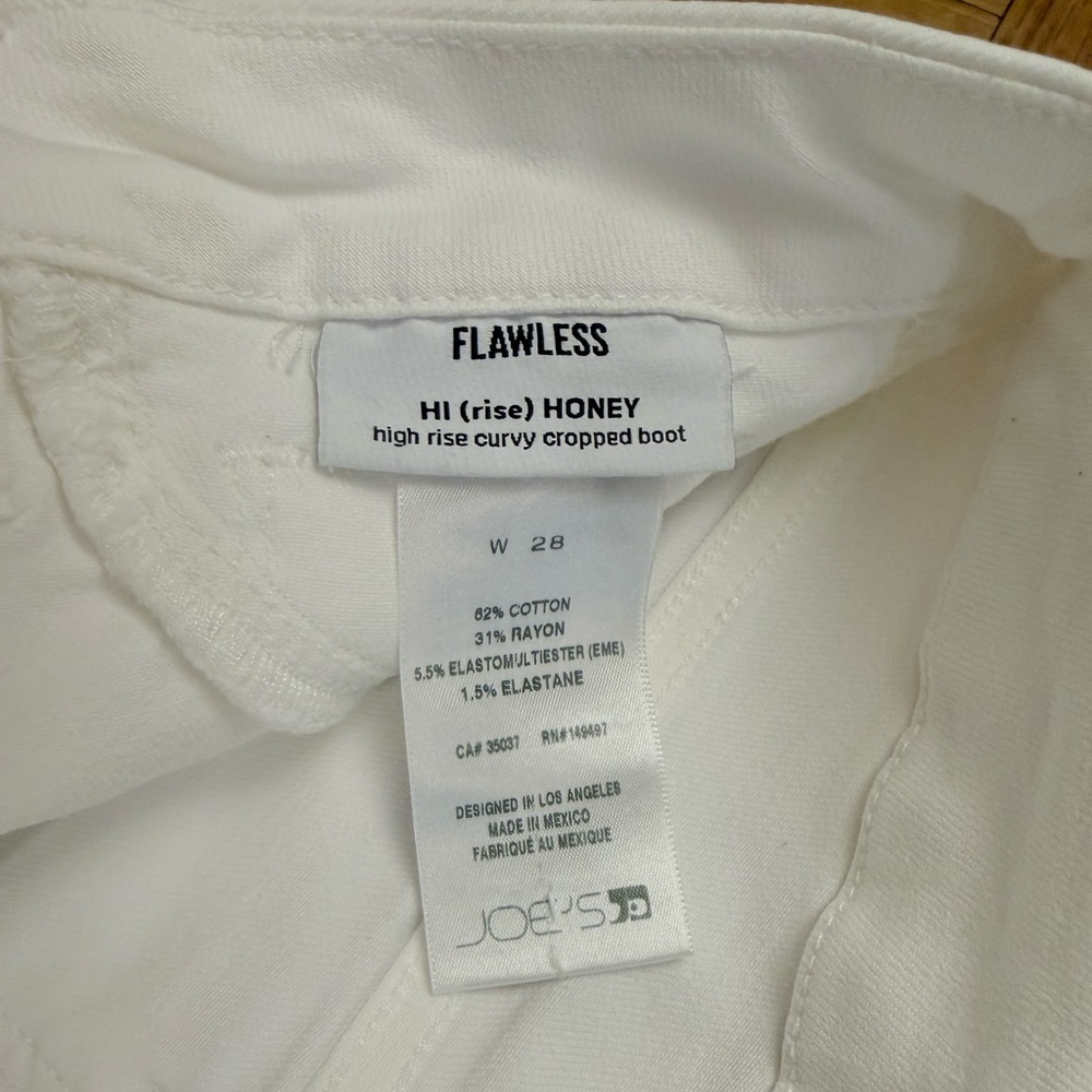 Joe’s White Women’s Jeans Hi Rise Honey curvy cropped boot cut jeans size W28 - Picture 6 of 6